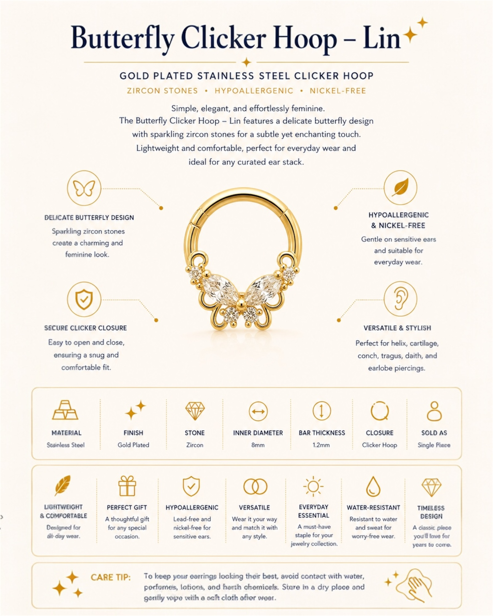 Butterfly Clicker Hoop – Lin