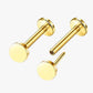 Gold Plated Flat Studs 4mm