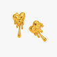 18K PVD Gold Plated Hearts On Fire Earrings