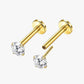 Threadless Pave Studs 4mm