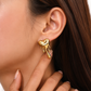 18K PVD Gold Plated Hearts On Fire Earrings
