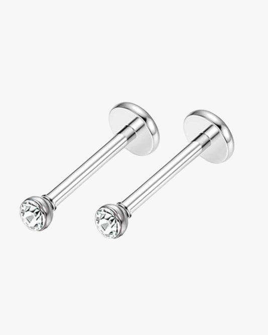 Silver Threadless Studs 3mm