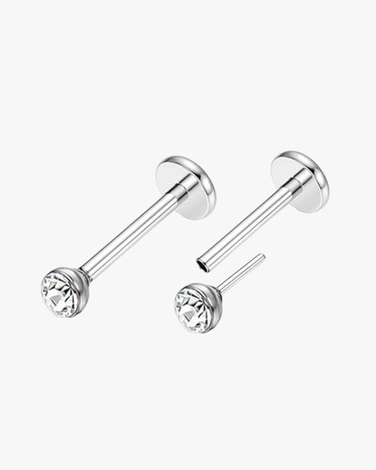 Silver Threadless Studs 4mm