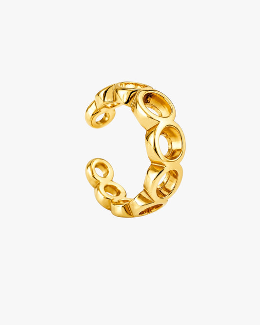 18K PVD Gold Marquise Ear Cuff – Lyra II