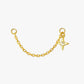 Gold chain with a star-shaped charm on a white background