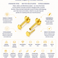 Gold Plated Flat Studs – 2mm Minimal Piercing