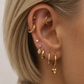 Gold Plated Flat Stud Earrings – 3mm Minimal Disc Piercing