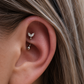 Gold Marquise Crystal Titanium Curved Barbell 16G – Virella