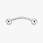 Titanium Curved Barbell 16G with Ball Ends – Atlas