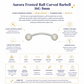 Aurora Frosted Ball Curved Barbell 16G 8mm