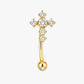 Cross Crystal Titanium Curved Barbell 16G – Tirp