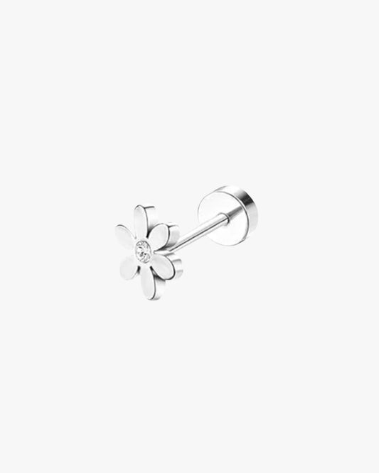 316L surgical steel silver stud for sensitive ears, simple piercing jewelry