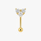 Crystal Heart Titanium Curved Barbell 16G – Hipi