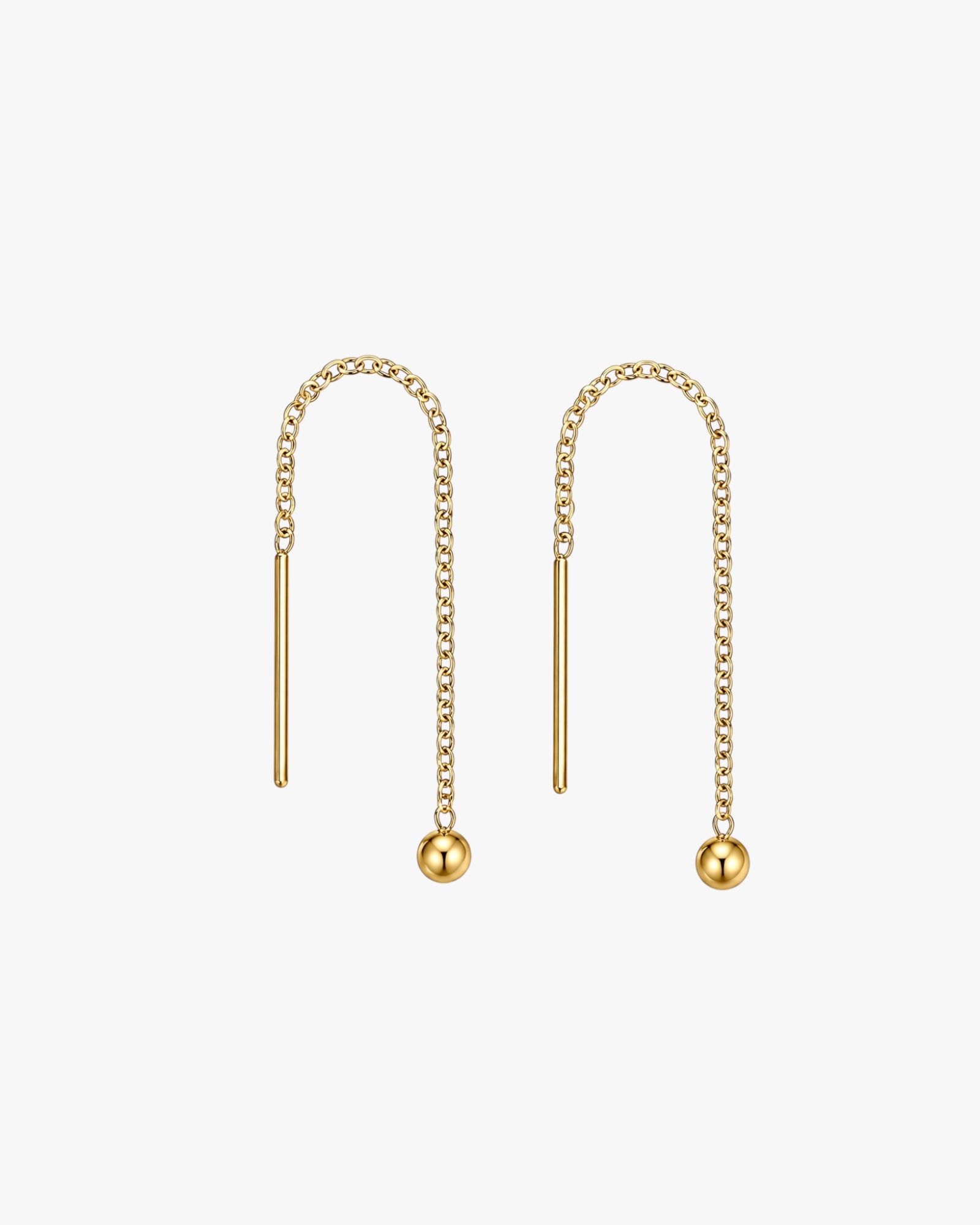 18K PVD Gold Plated Ball Chain Earrings – Valit