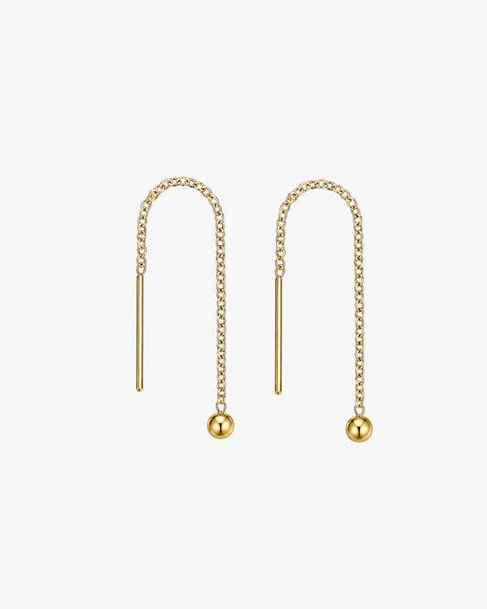 18K PVD Gold Plated Ball Chain Earrings – Valit