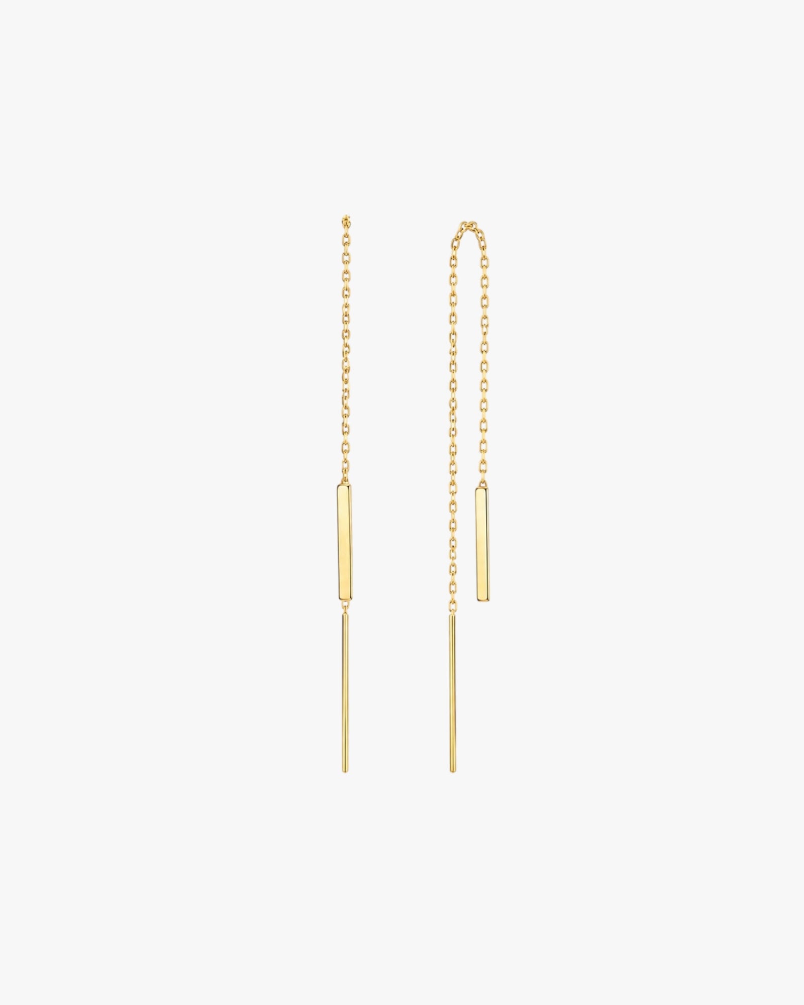 18K PVD Gold Plated Bar Chain Earrings – Bipo