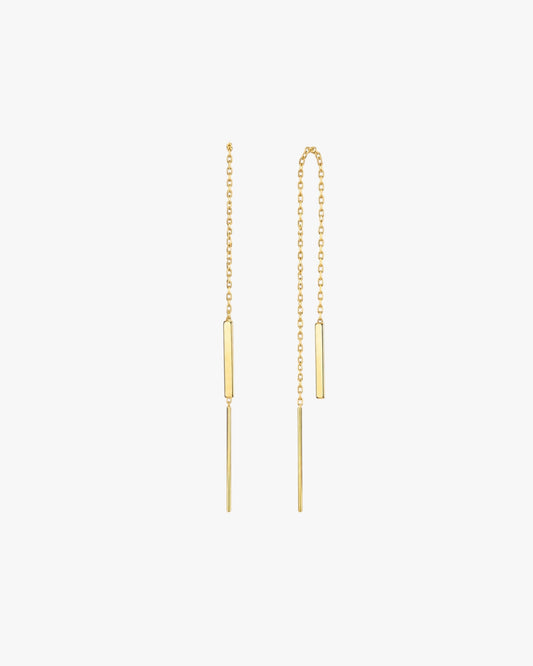 18K PVD Gold Plated Bar Chain Earrings – Bipo