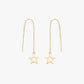 18K PVD Gold Plated Star Chain Earrings – Cix