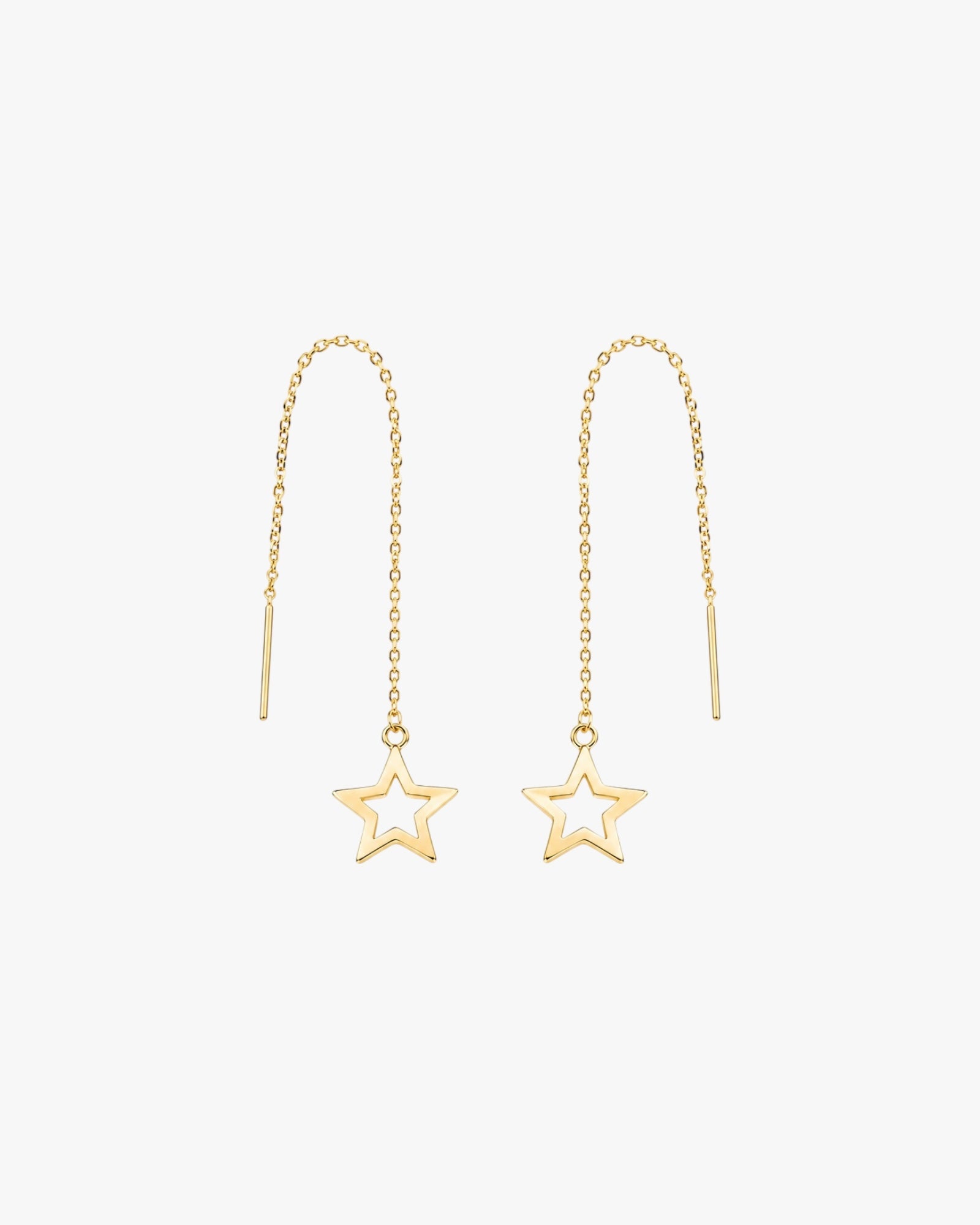 18K PVD Gold Plated Star Chain Earrings – Cix
