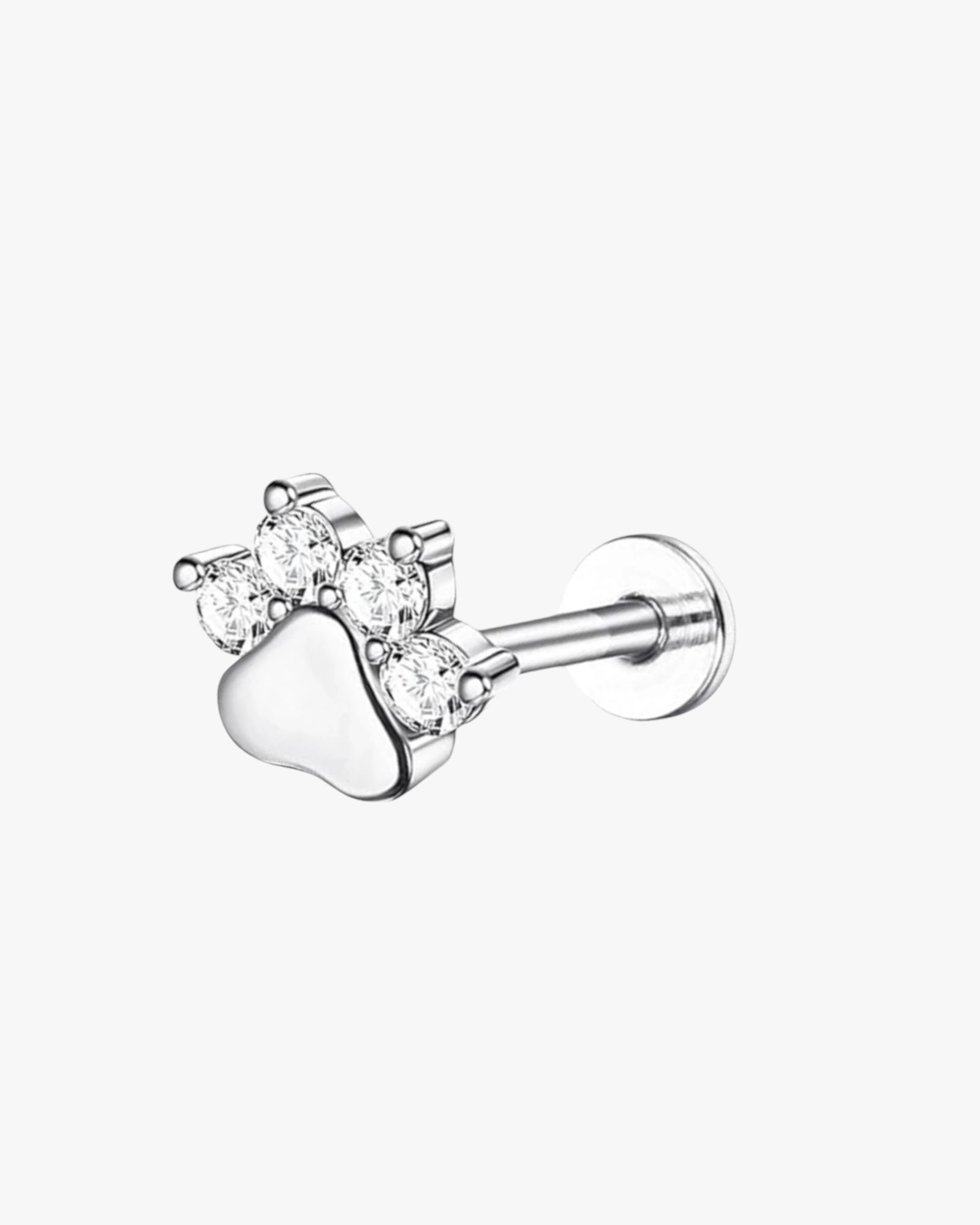 Dainty silver stud earring, stainless steel, lobe or cartilage piercing
