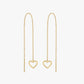 18K PVD Gold Plated Heart Chain Earrings – Lovy