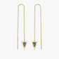 18K PVD Gold Plated Triangle Chain Earrings – Mini