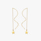 18K PVD Gold Plated Star Chain Earrings – Angel