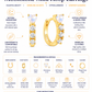Gold Plated Chain Mini Hoop Earrings – Summer