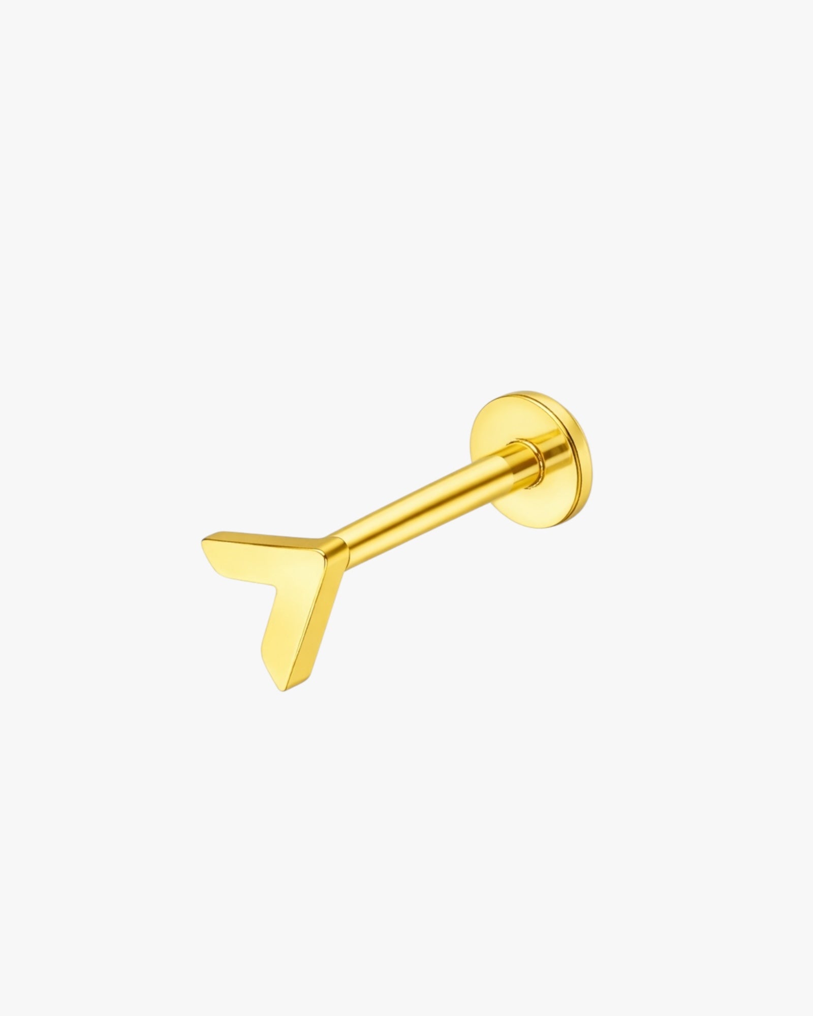 Gold flatback on a white background