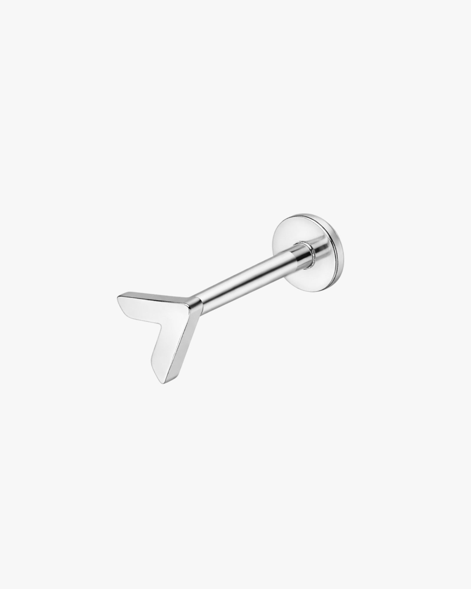 silver flatback stud on a white background