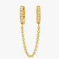 Gold Plated Stainless Steel Chain Link Hoop Earring – Lari