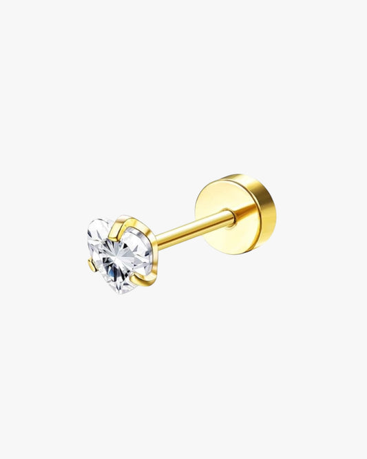 Shiny stainless steel stud earrings for a modern and sleek look