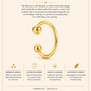 14K Gold Plated Minimal Ball Ear Cuff – Raina