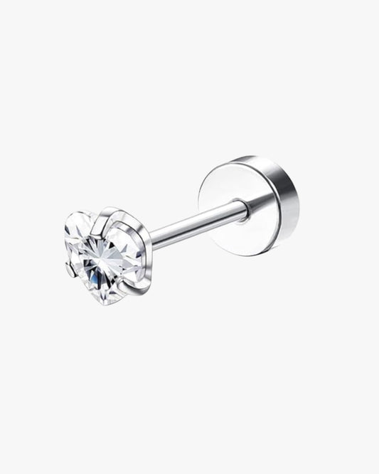 Shiny stainless steel stud earrings for a modern and sleek look