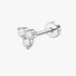 Gold Plated Stainless Steel Teardrop Crystal Flat Back Stud Earring – Zephyra