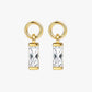 Gold Plated Teardrop Crystal Hoop Charms – Lysara