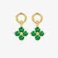 Gold Plated Emerald Crystal Hoop Charms – Dove