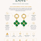Gold Plated Emerald Crystal Hoop Charms – Dove