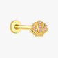 Sea Shell Flatback Stud – Gold Plated