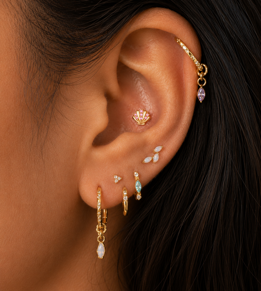Sea Shell Flatback Stud – Gold Plated