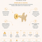 Starfish Flatback Stud – Gold Plated Titanium