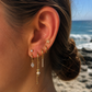 Starfish Flatback Stud – Gold Plated Titanium