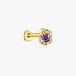 The Lilac Reef Stud
Flatback – Gold Plated Titanium