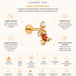 Scarlet Pearl Scorpion Stud
 – Gold Plated Titanium