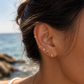 Scarlet Pearl Scorpion Stud
 – Gold Plated Titanium