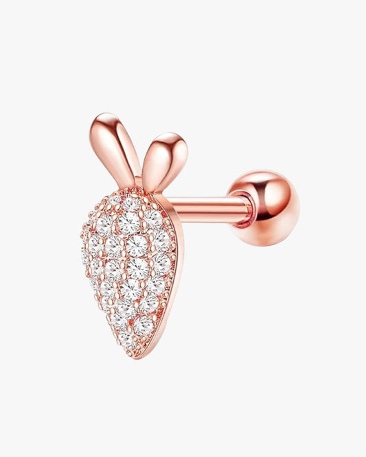 Rose Gold Strawberry Stud