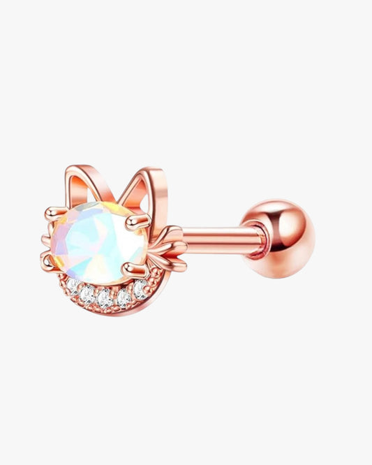 Rose Gold Kitty Stud