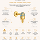 The Ice Cream Stud Flatback – Gold Plated Titanium