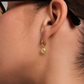 Shell Charm Hoop – 14K Gold Plated Stainless Steel Hoop & Brass Charm