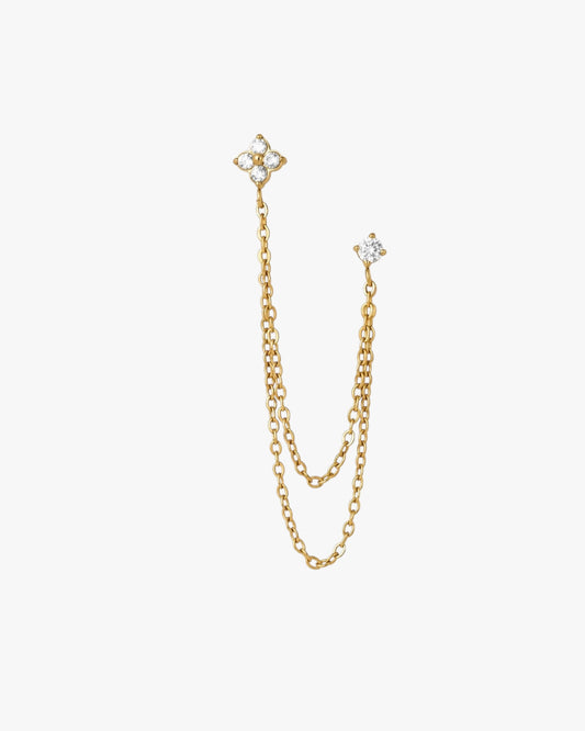 Gold Plated Stainless Steel Connector Drop Earring – Jovi